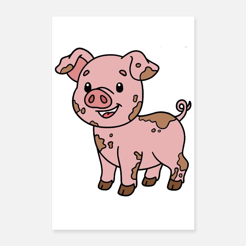 Schwein Poster 60x90 cm