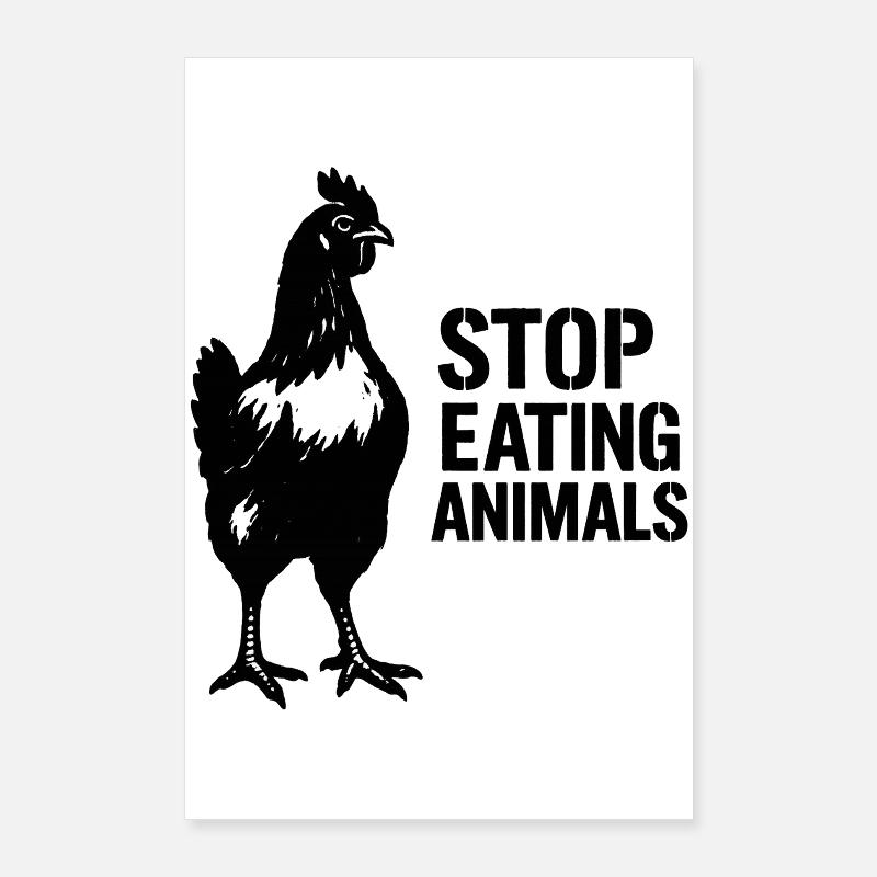 Conscience végane de l’image de Crow Poster 60 x 90 cm