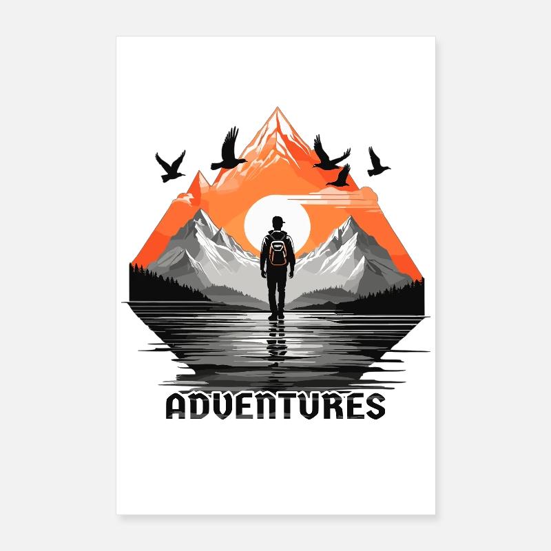 Abenteuer Reise Poster 60x90 cm
