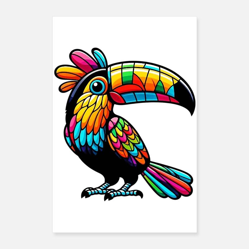 Toucan arlequin Poster 60 x 90 cm