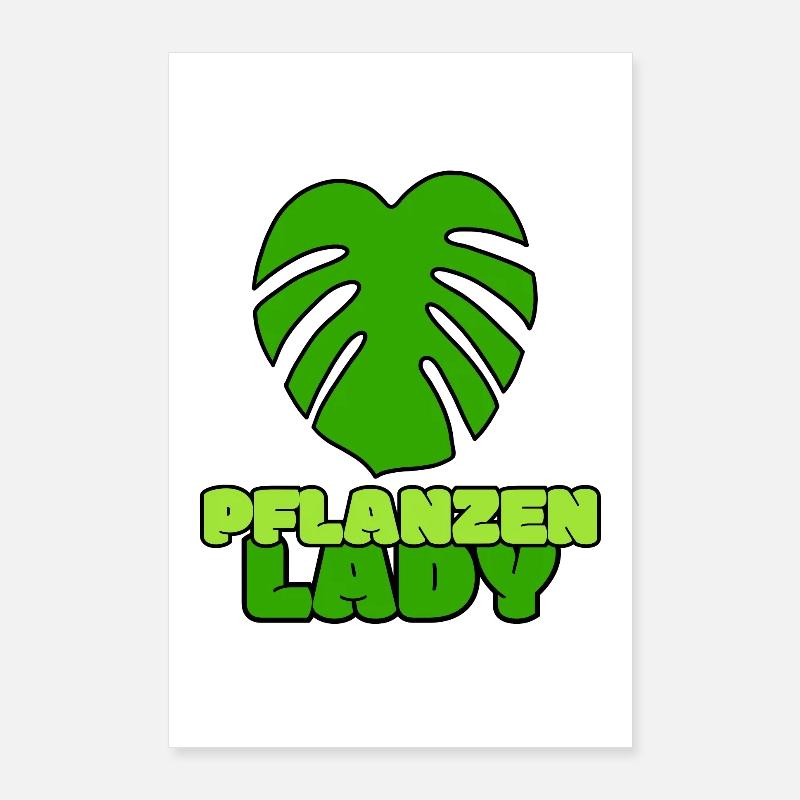 Pflanzen Lady Poster 60x90 cm