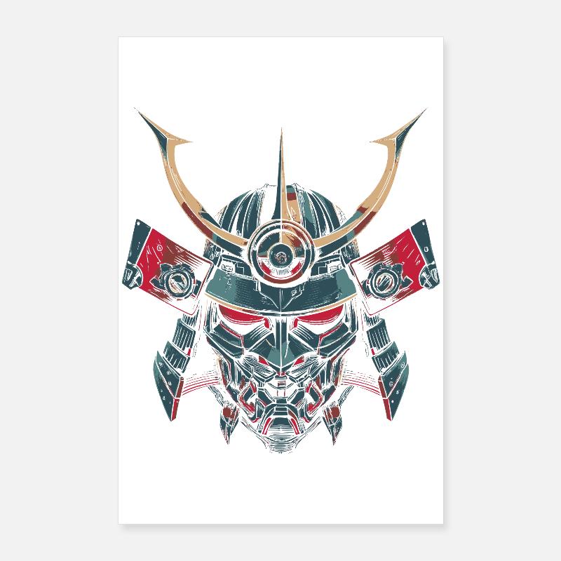 Samouraï méca Poster 60 x 90 cm