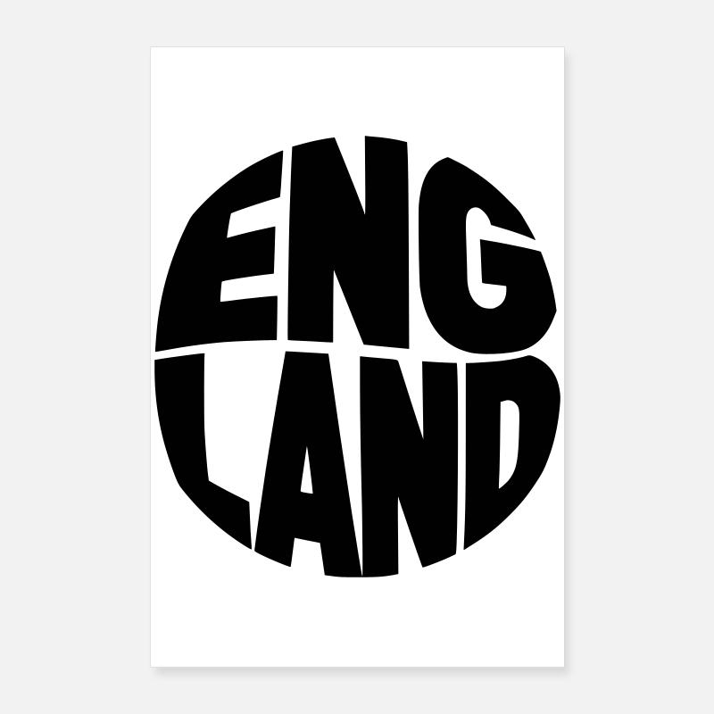 England Typography Poster 24" x 35" (60x90 cm)