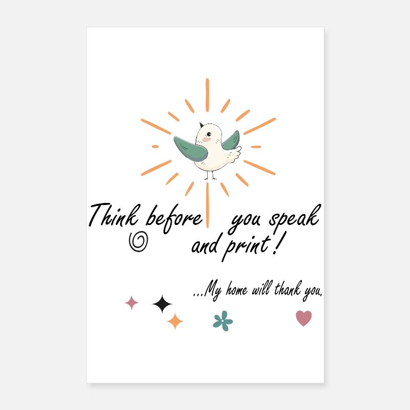 Think Poster 60x90 cm