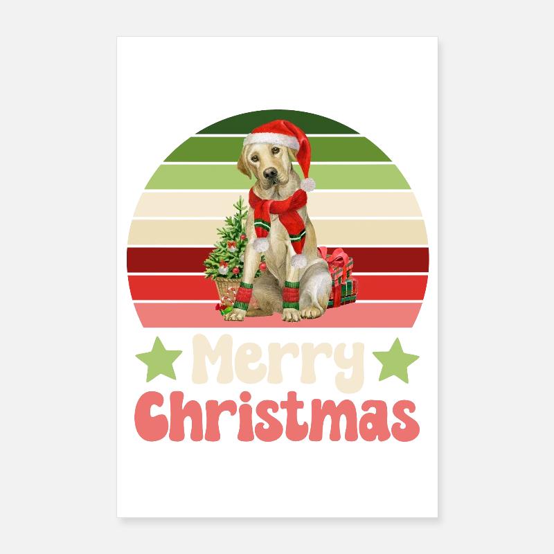 Noël du Labrador Poster 60 x 90 cm