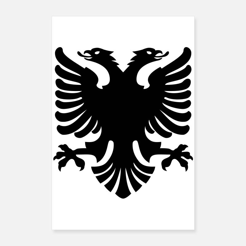 Shqipe Eagle – Albania Double Head National Flag Poster 24" x 35" (60x90 cm)