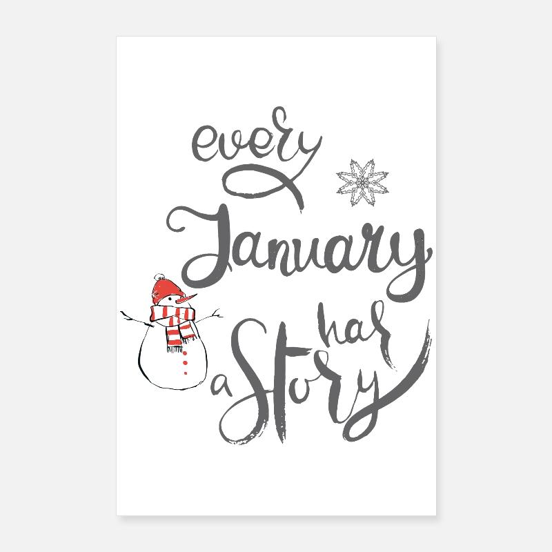 January Poster 24" x 35" (60x90 cm)