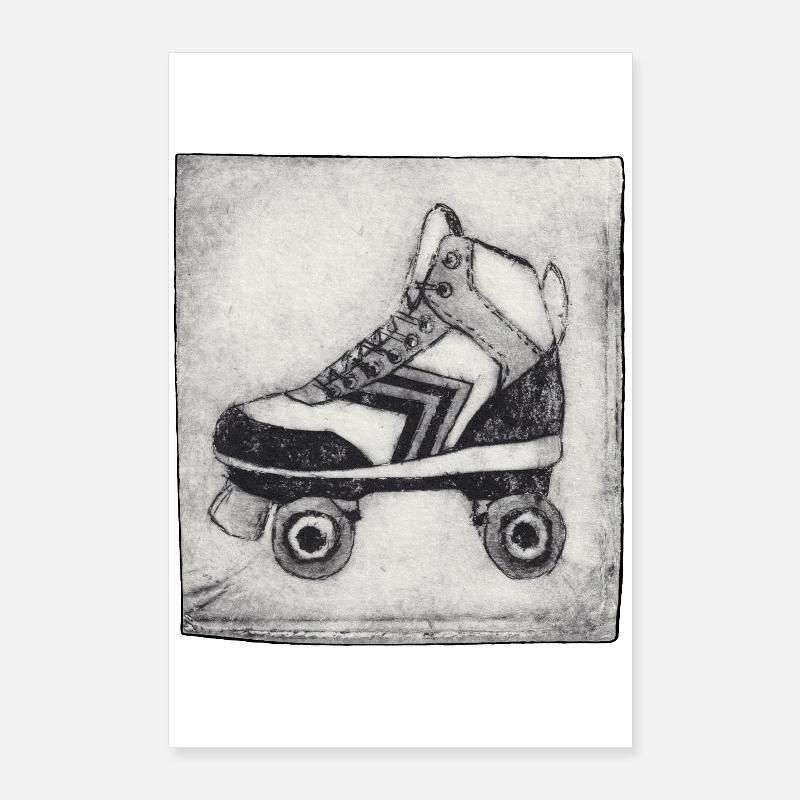 Roller Roller Retro - Sculpté à la main imprimable Poster 60 x 90 cm