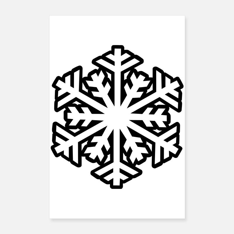 snowflake Poster 24" x 35" (60x90 cm)