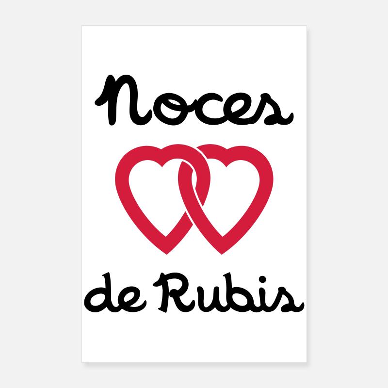 Noces de Rubis Poster 60 x 90 cm