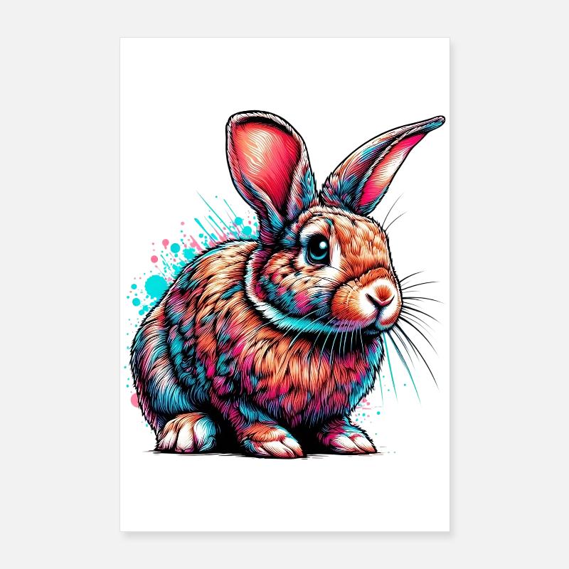 Rabbit Poster 24" x 35" (60x90 cm)