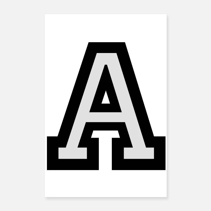 Buchstabe A Poster 60x90 cm