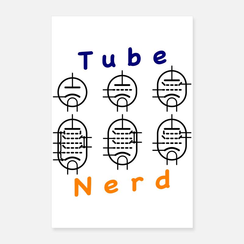 Vacuum Tube Nerd Poster 60x90 cm
