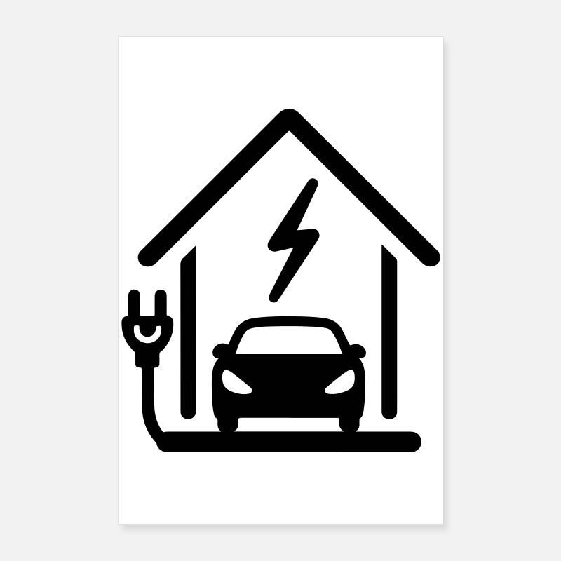 Borne de recharge pour mobilité électrique Poster 60 x 90 cm