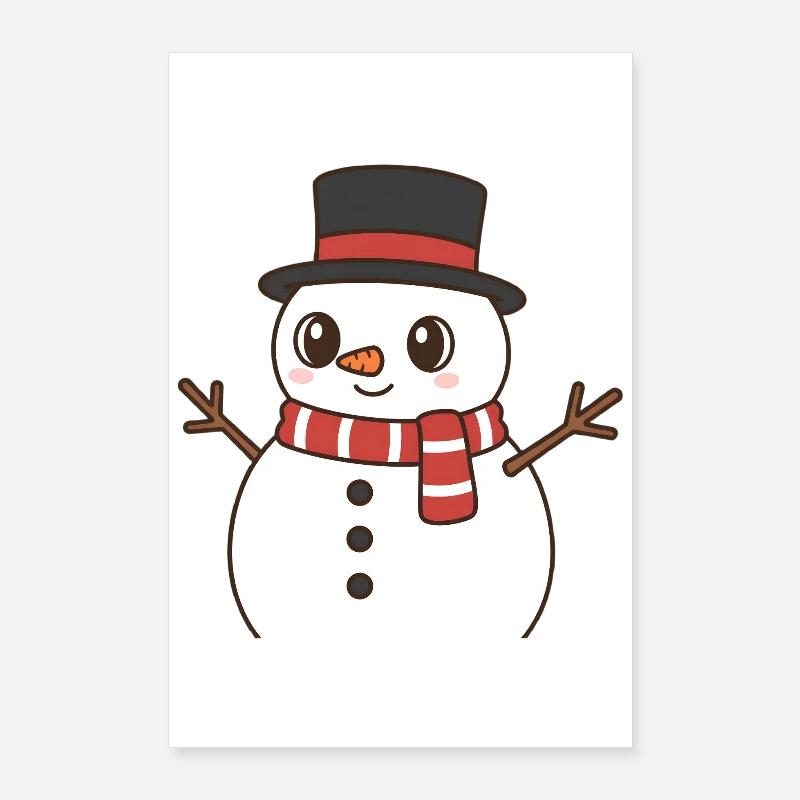 Schneemann Poster 60x90 cm
