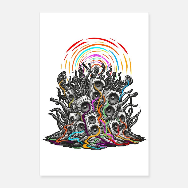 Psychedelic speaker Poster 24" x 35" (60x90 cm)