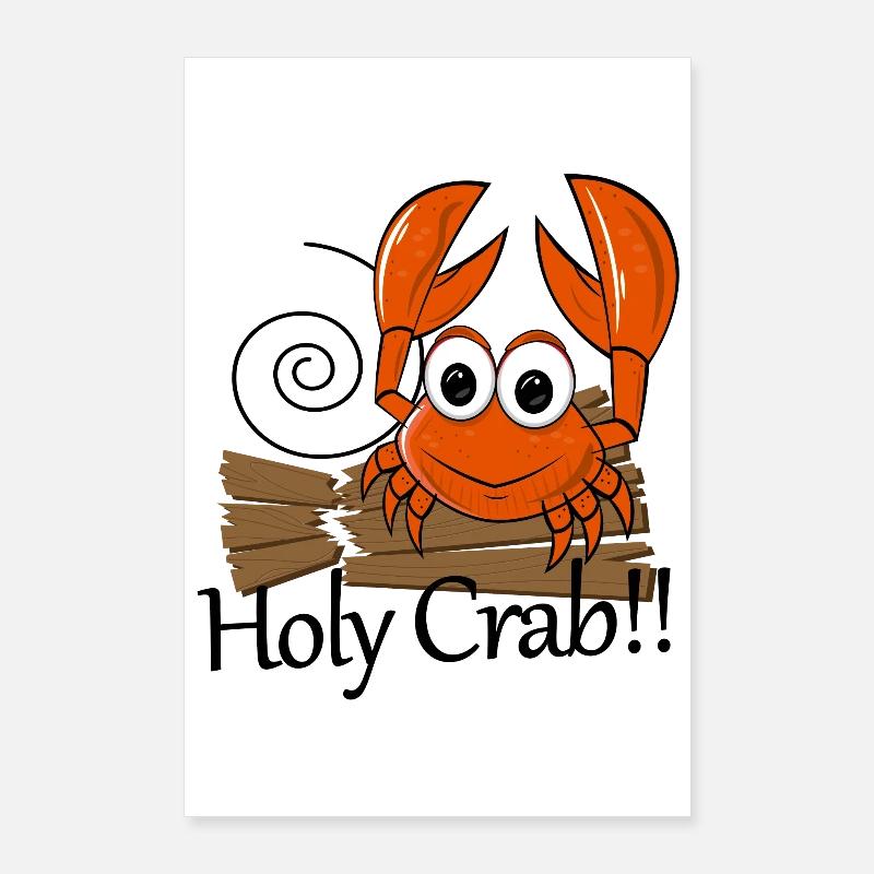 Heilige Krabbe Wortspiel Krabbe Poster 60x90 cm