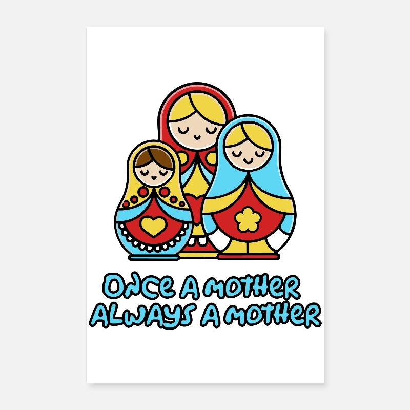 Einmal Mutter, immer Mutter Poster 60x90 cm