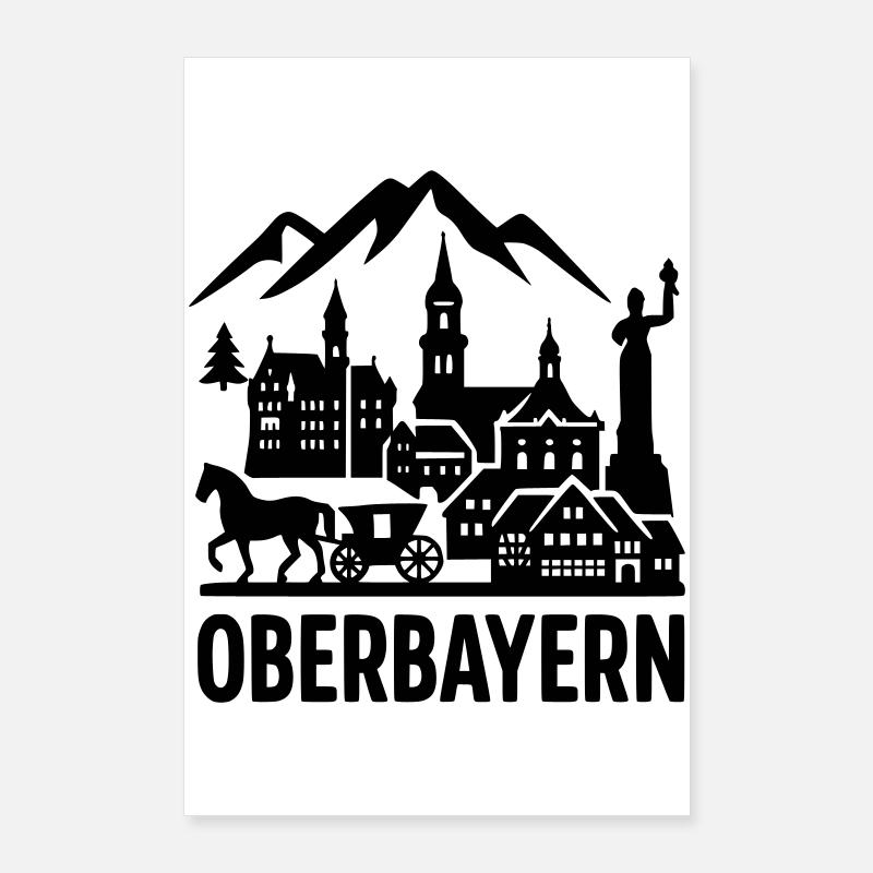 Upper Bavaria Bavarian Poster 24" x 35" (60x90 cm)