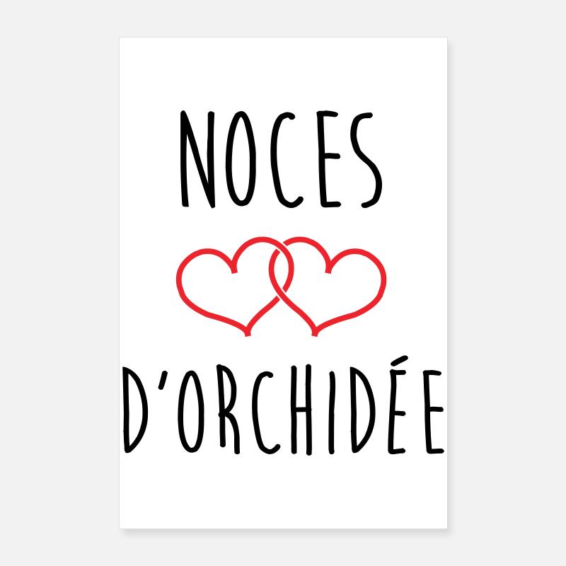Orkidébryllup 55 års ægteskab Poster 60x90 cm