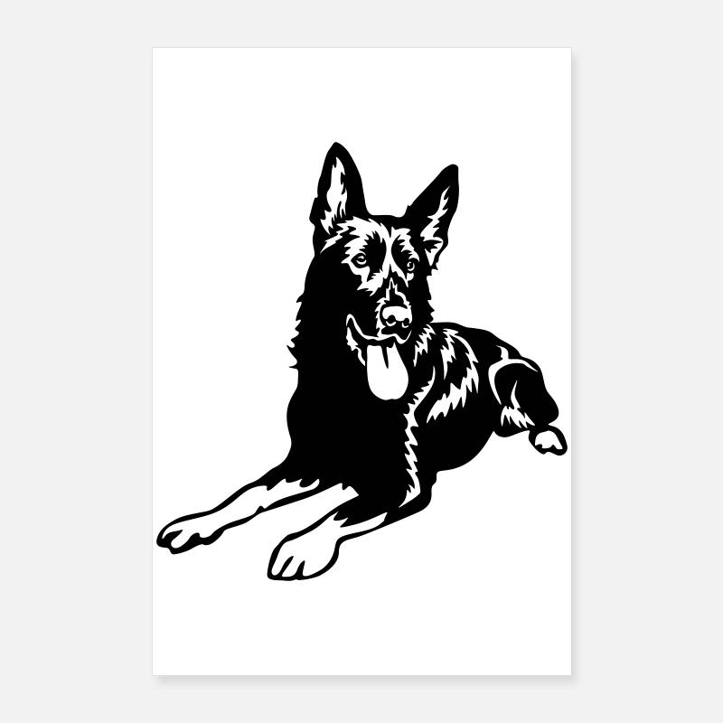 Deutscher Schäferhund Poster 60x90 cm