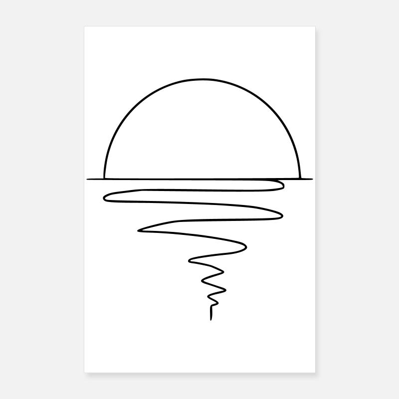 Coucher de soleil Poster 60 x 90 cm