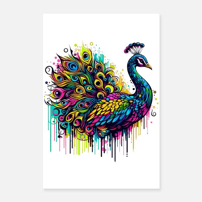 Pfau Poster 60x90 cm