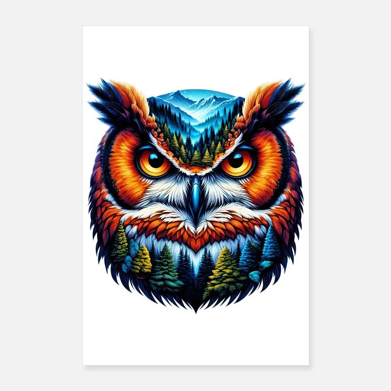 Eule Poster 60x90 cm