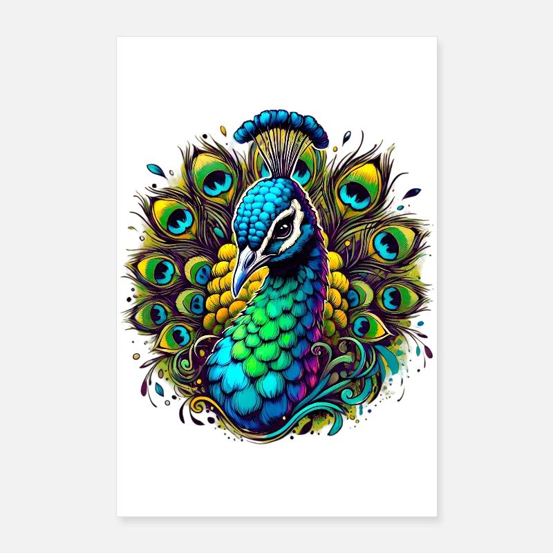 Pfau Poster 60x90 cm