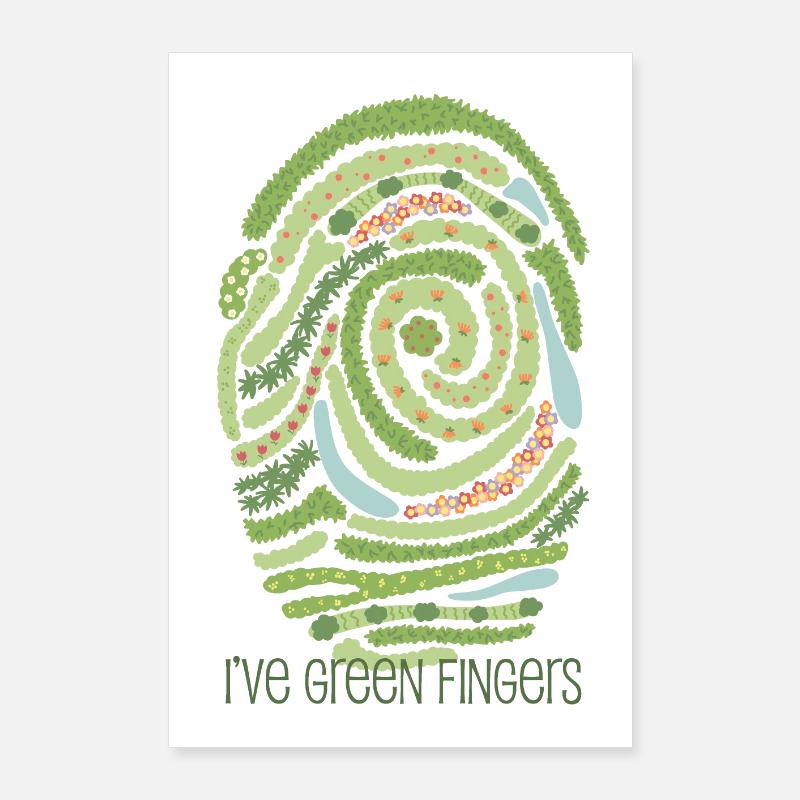 Empreinte digitale du jardin Poster 60 x 90 cm