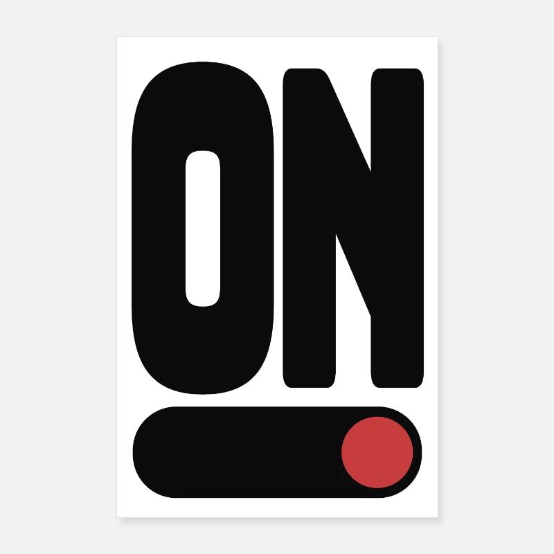 ON Power Statement Typography Shirt Poster 24" x 35" (60x90 cm)