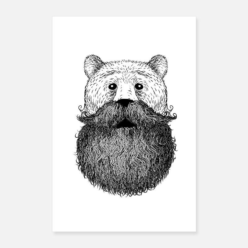 Bear or beard Poster 24" x 35" (60x90 cm)