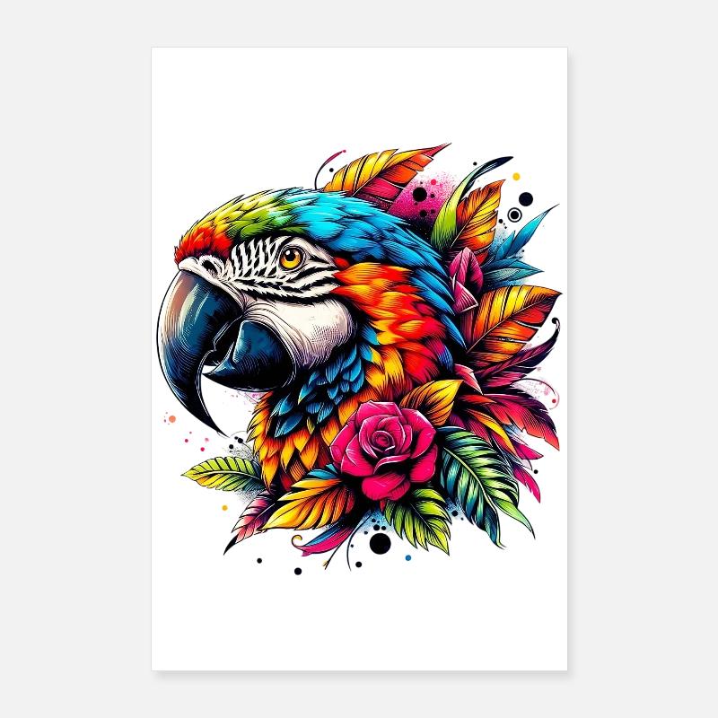 Perroquet Poster 60 x 90 cm