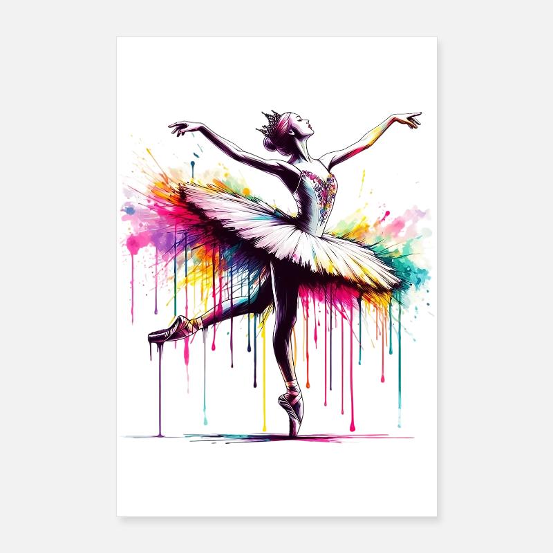 Danseuse de ballet avec tutu Poster 60 x 90 cm