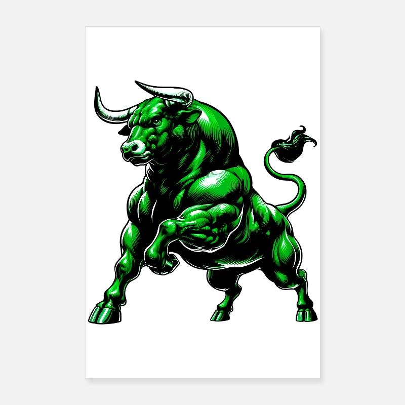 Bull Poster 24" x 35" (60x90 cm)