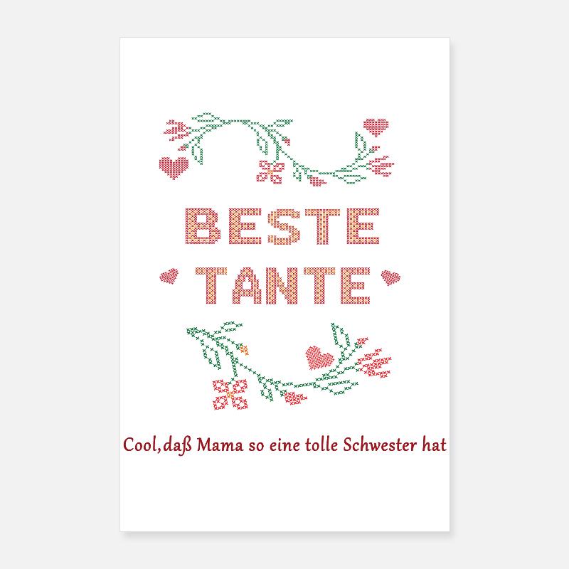Beste Tante  Poster 60x90 cm