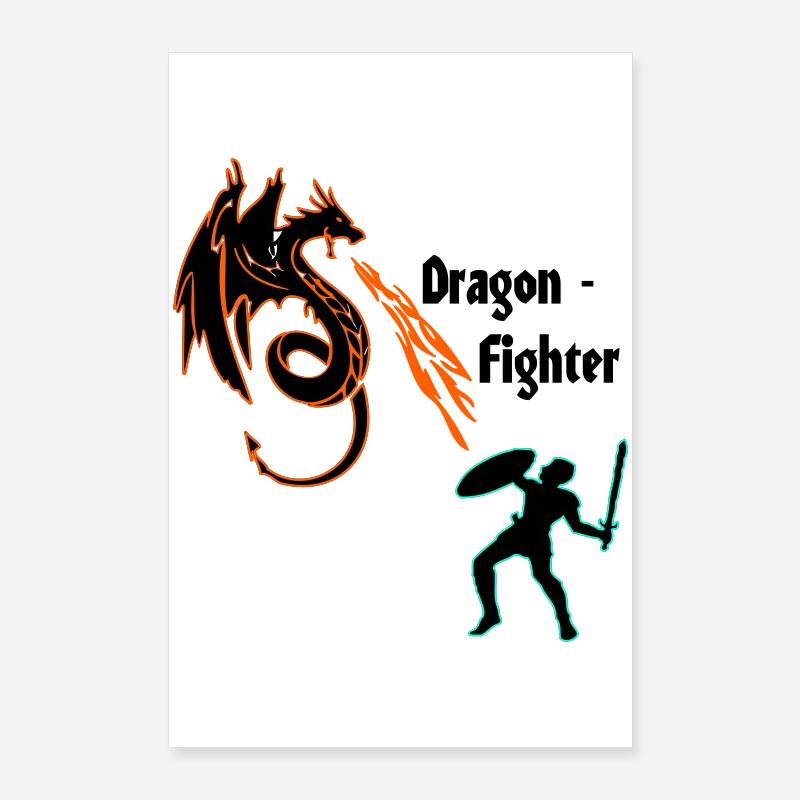 Dragon Fighter Poster 24" x 35" (60x90 cm)