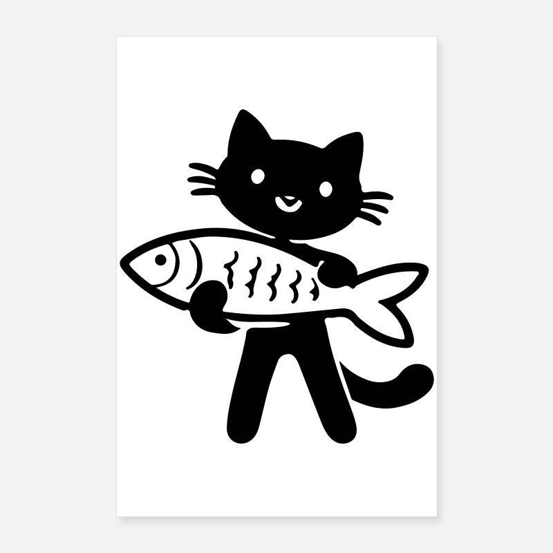 Poisson-chat Poster 60 x 90 cm