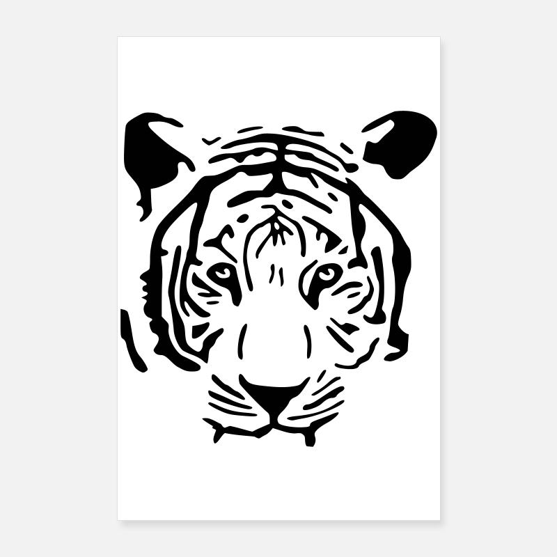 Tigre blanc Poster 60 x 90 cm