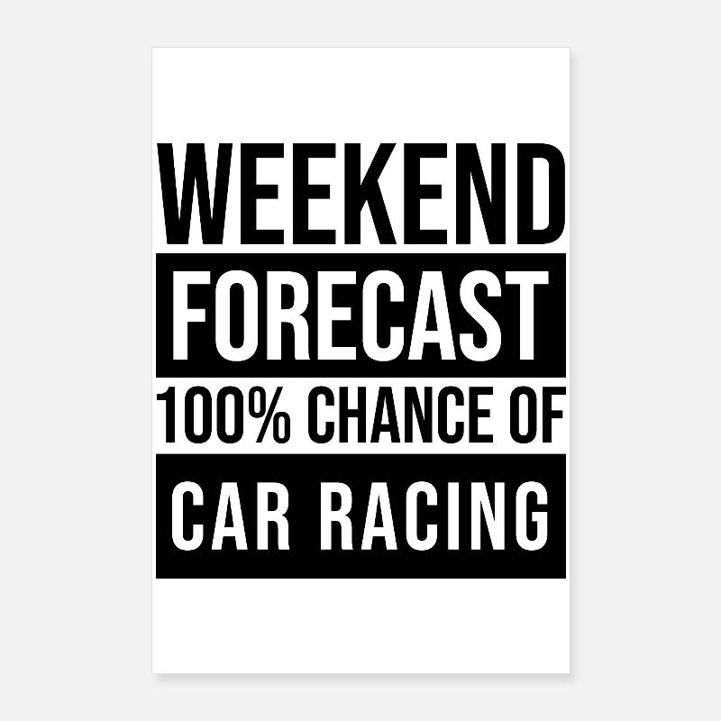 Course automobile Poster 60 x 90 cm