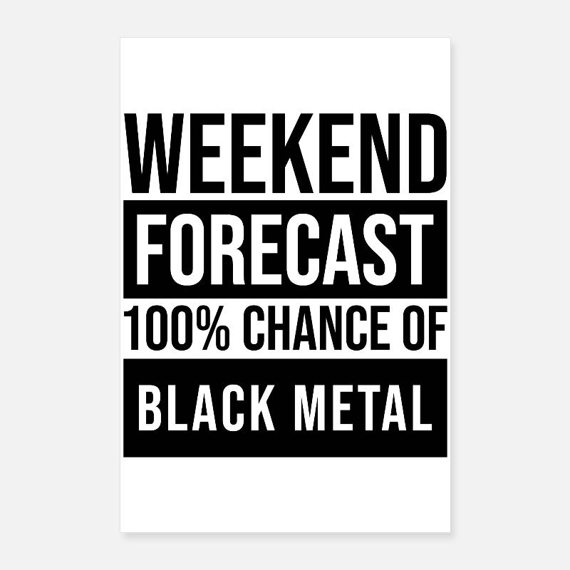 métal noir Poster 60 x 90 cm