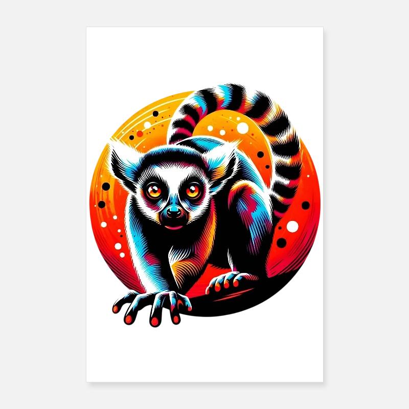Lémurien Poster 60 x 90 cm