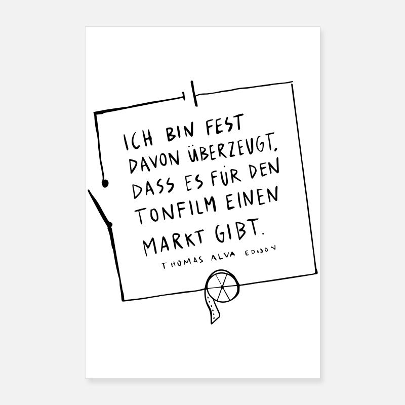 Thomas Edison Schaltkreis Poster 60x90 cm