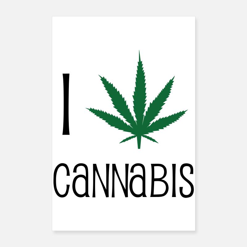 J'aime le cannabis Poster 60 x 90 cm