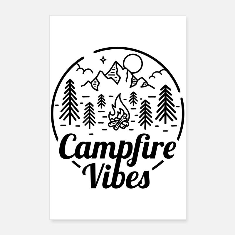 Campfire Vibes Poster 60x90 cm
