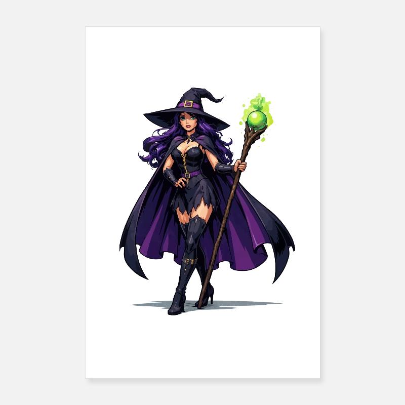 Violet Witchcraft with Staff Poster 24" x 35" (60x90 cm)