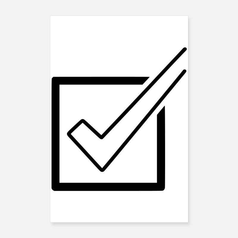 Checklist Tick Box Done Poster 24" x 35" (60x90 cm)