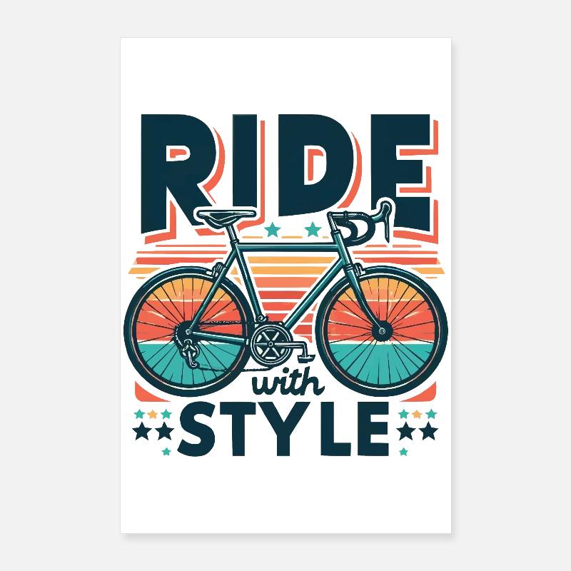 Roulez avec style : design de vélo Poster 60 x 90 cm