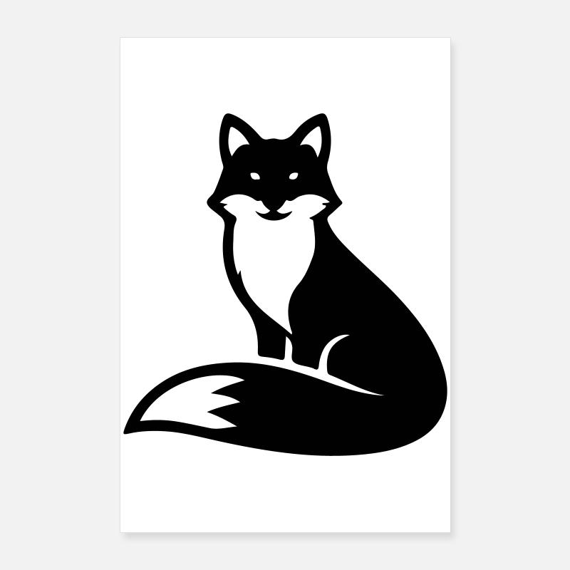 Animal renard Poster 60 x 90 cm