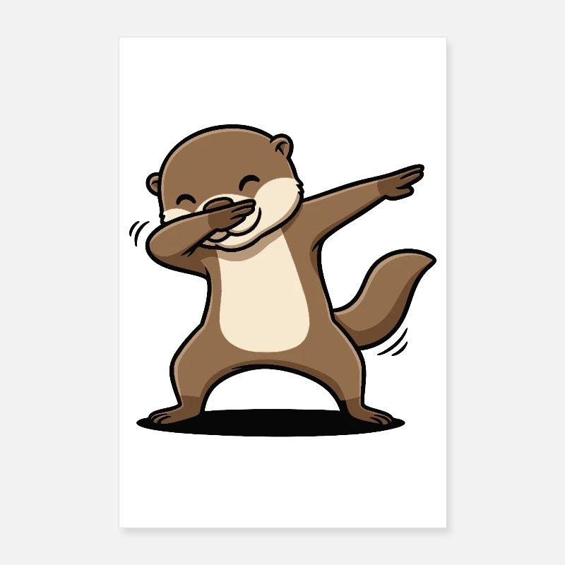 Otter Dab Fun Poster 60 x 90 cm